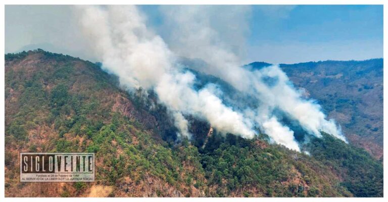 Atiende el Gobierno de Michoacán incendio forestal en los límites de Villa Madero con Tiquicheo