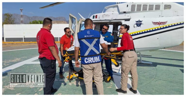 Desde Huetamo trasladan vía aérea a una mujer de 18 años embarazada en estado grave al Hospital de la Mujer de Morelia