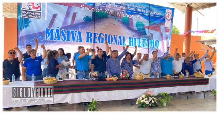 En asamblea masiva realizada en Huetamo, miembros de la Sección XVIII de la CNTE realizaron elección de su coordinación regional