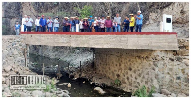 Entrega Gonzalo Nares el cuarto puente-vado en Nocupétaro para beneficio de la comunidad