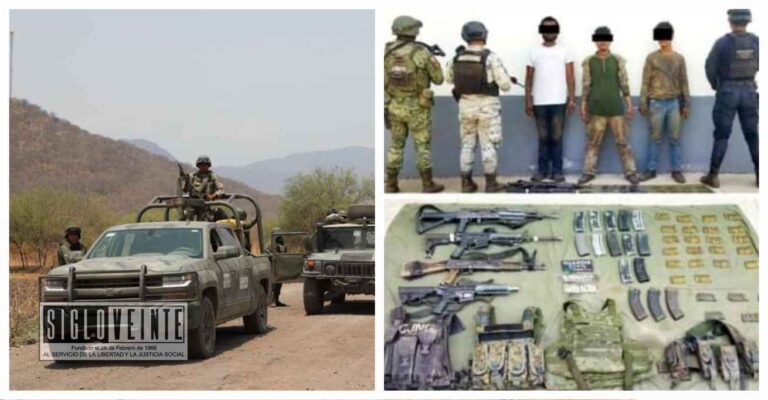 Fuerzas armadas y agentes de seguridad repelen agresión y detienen a tres hombres armados en Apatzingán