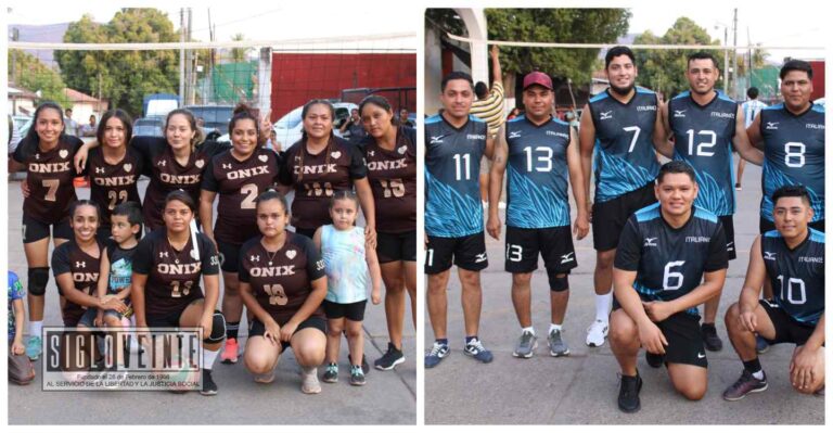 Los equipos Italianos y Ónix resultaron ganadores del Torneo Municipal de Voleibol Femenil y Varonil en Tiquicheo