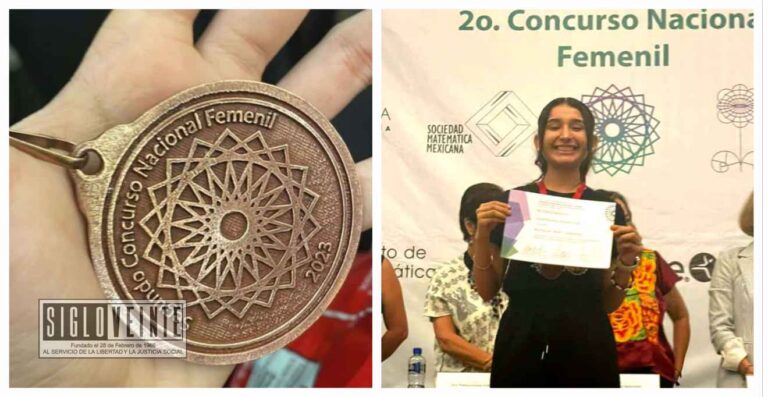 Para Michoacán y Huetamo, Dulce Paloma Romero obtuvo medalla de bronce en el Segundo Concurso Nacional Femenil de Matemáticas 2023