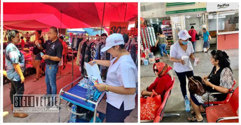 Por ola de calor, la SSM implemente brigadas de hidratación en Huetamo, se distribuye agua para beber, Vida Suero Oral e información preventiva
