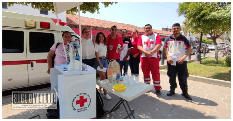 Realiza la Cruz Roja Huetamo jornada de hidratación e información, además anuncia nuevo comité
