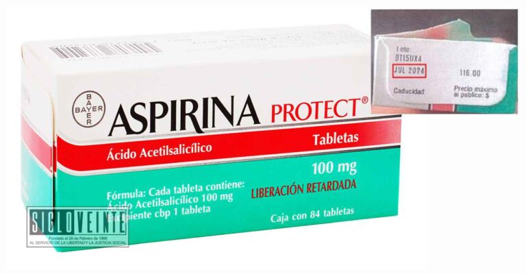 Alerta SSM sobre falsificación de Aspirina Protect, ya que su consumo representa un riesgo para la salud