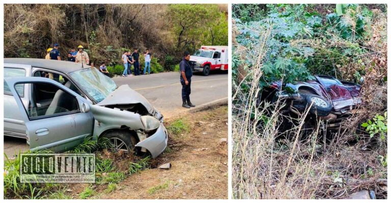 Atienden a cinco lesionados tras fuerte choque vehicular en la carretera estatal Tacámbaro-Morelia