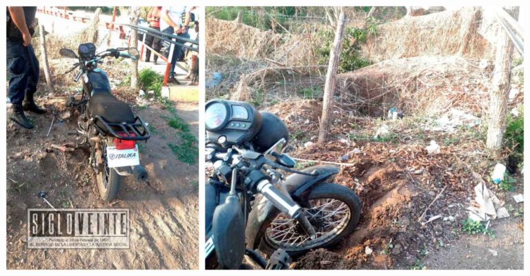 En Huetamo, conductor de motocicleta resulta lesionado y huye del lugar tras perder el control de su vehículo