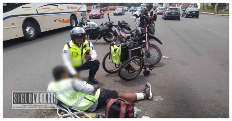 En Morelia, hombre en silla de ruedas fue atropellado por una camioneta que se dio a la fuga