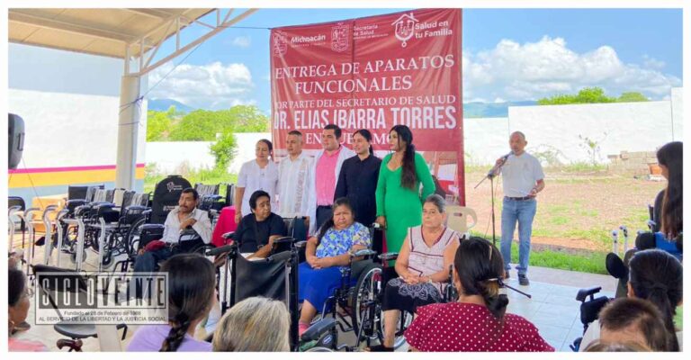 Entrega la SSM aparatos funcionales en Huetamo para mejorar la movilidad de los beneficiarios