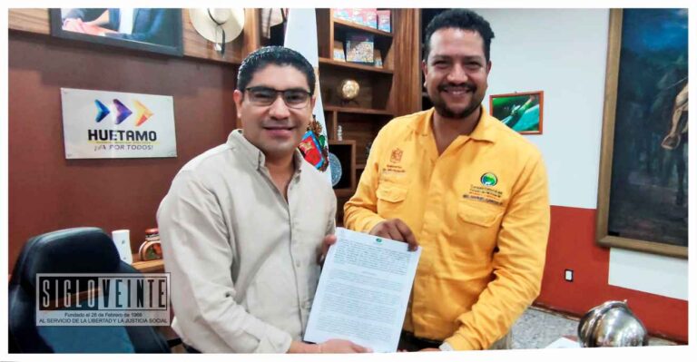 Firman convenio de colaboración Ayuntamiento y la Comisión Forestal de Michoacán para la reforestación en Huetamo