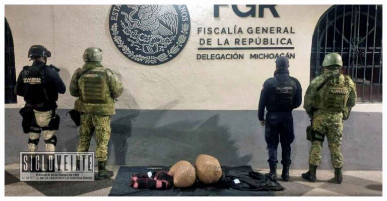 Guardia Civil, Ejército y Guardia Nacional aseguran más de 10 kilos de marihuana en Zitácuaro