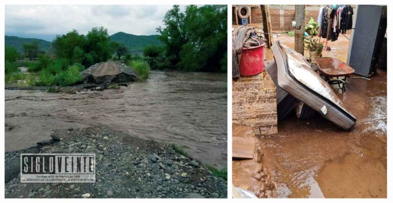 Intensa lluvia causa afectaciones en viviendas de comunidades, se desborda el Río Grande o El Alcalde