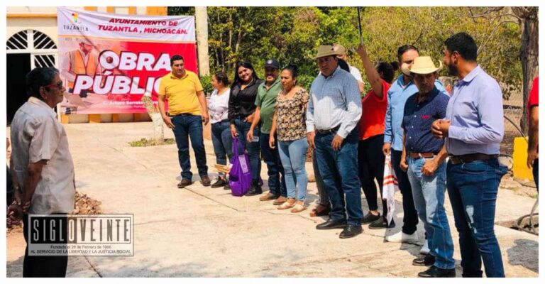 Presidente de Tuzantla inicia construcción de domo en comunidad de Tamata y refuerza compromiso con el desarrollo de infraestructura en beneficio de las comunidades
