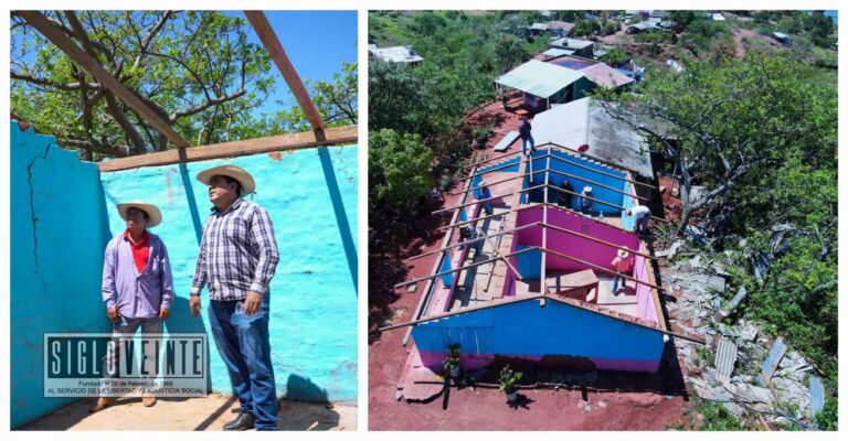 Presidente municipal de Tuzantla encabeza esfuerzos para rehabilitar viviendas afectadas por lluvias en la región del Olivo