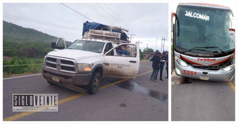 Trágico choque en la carretera Apatzingán-Tepalcatepec, deja dos muertos y tres heridos graves
