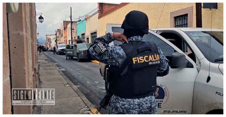 Cuatro detenidos tras ataque armado a elementos de la FGE en el Centro Histórico de Morelia