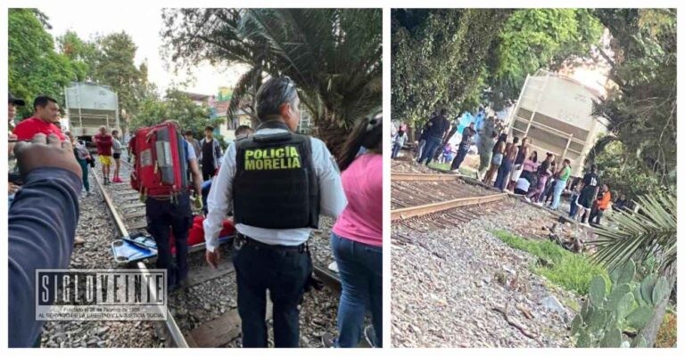 Niño de 10 años resulta lesionado tras ser atropellado por el tren en colonia de Morelia