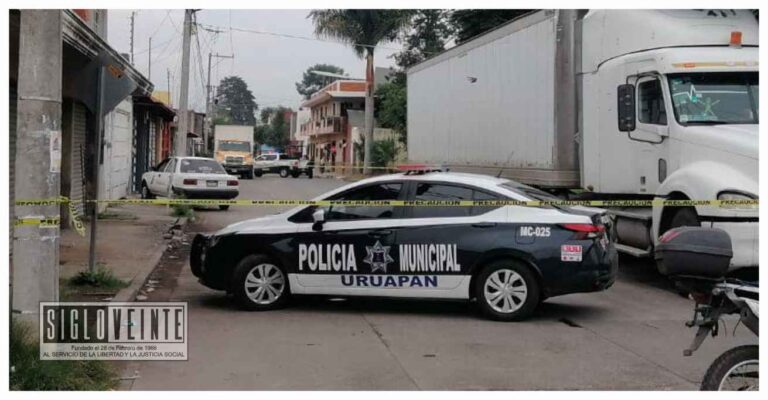 Nuevo asesinato de taxista con arma de fuego en la ciudad de Uruapan