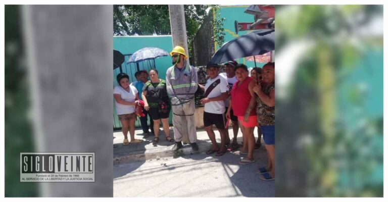 Trabajador de CFE es atado a un poste por vecinos en Yucatán, debido a fallas eléctricas