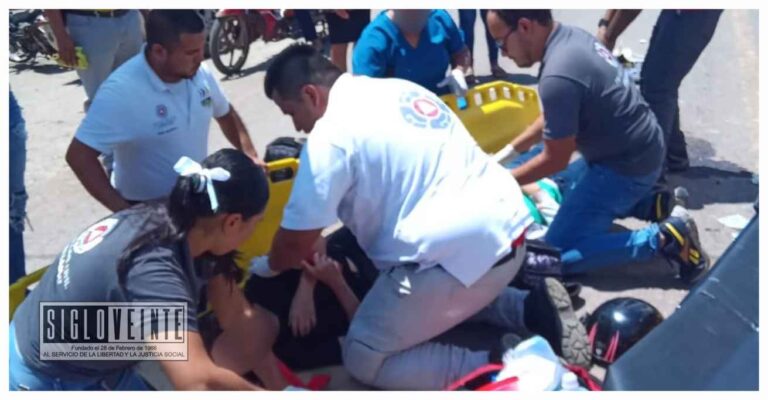 Accidente entre moto y vehículo en Huetamo deja a un niño de 11 años herido