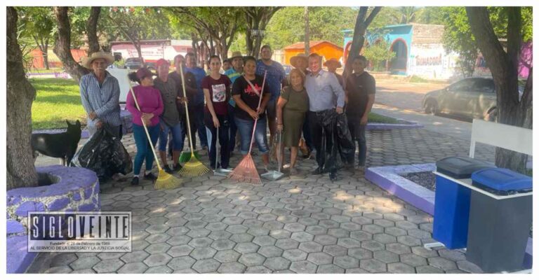 Ayuntamiento de Tiquicheo se une en la lucha contra enfermedades transmitidas por mosquitos, realiza jornada de limpieza en El Limón de Papatzindán