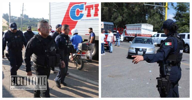 Guardia Civil libera las 5 carreteras bloqueadas por transportistas en Uruapan 