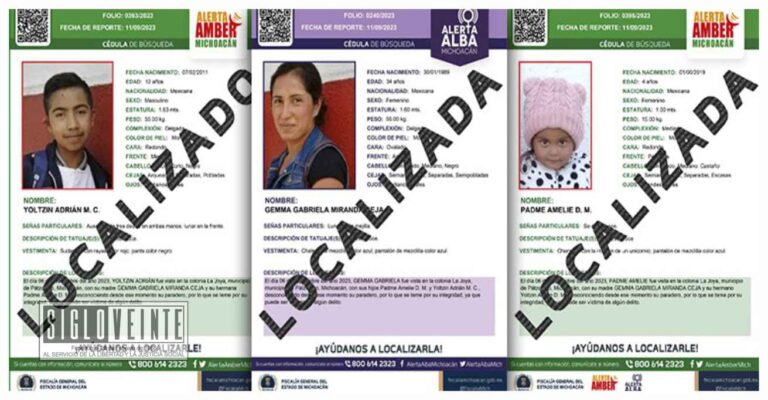 Localiza Fiscalía General a madre y sus dos hijos reportados como desaparecidos, en Pátzcuaro