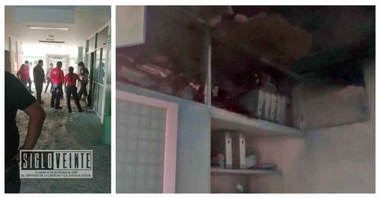 Se registra incendio en el área de archivo del Hospital Rural del IMSS Bienestar de Huetamo