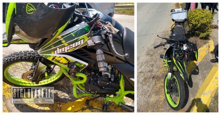 Accidente de motocicleta en la Avenida Revolución deja a un joven gravemente herido