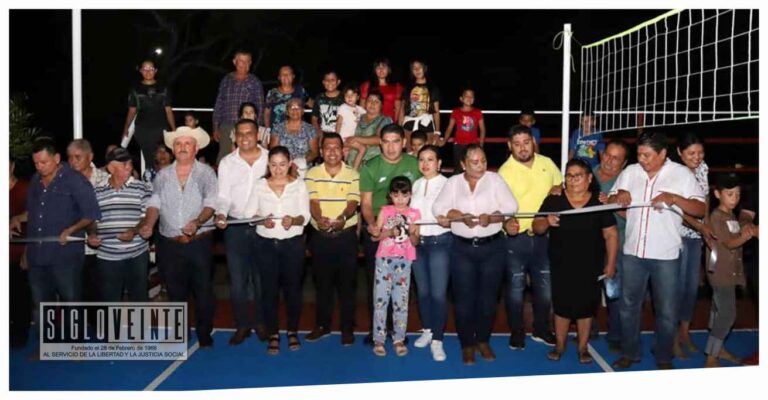 Inaugura gobierno municipal de Huetamo cancha-jardín en La Era, espacio que será de convivencia para la comunidad