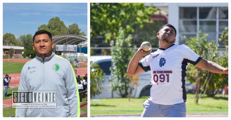 Jesús Peñaloza del Tecnológico de Huetamo, se ubica en el sexto lugar en lanzamiento de bala durante el Evento Nacional Deportivo TecNM