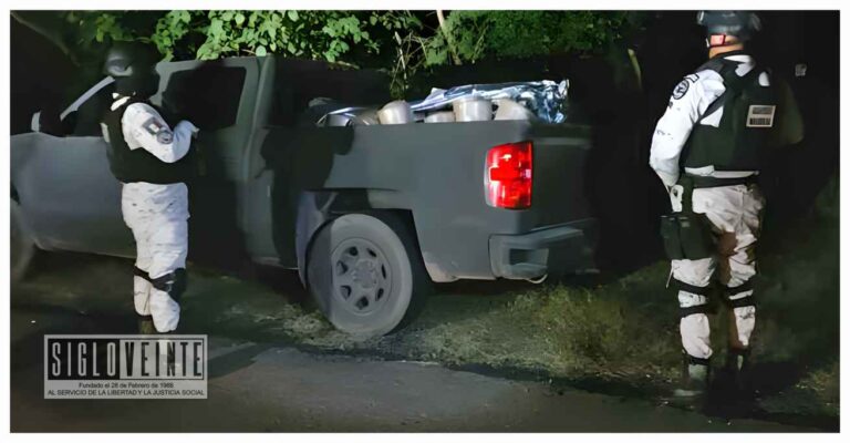 En la carretera Tiquicheo-Tuzantla, la Guardia Nacional asegura casi una tonelada de marihuana en camioneta
