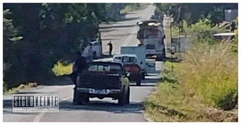 Enfrentamiento armado en la carretera federal Uruapan–Lombardía deja cinco policías municipales heridos