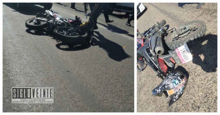 Motociclista de 18 años resultó lesionado en accidente en la desviación a Jungapeo