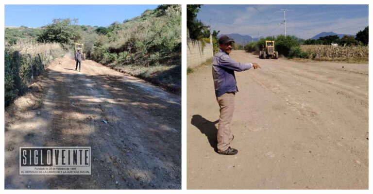 Avanza la mejora de caminos rurales en Nocupétaro por parte de las autoridades municipales