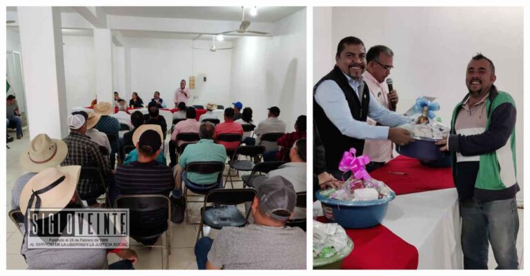 El presidente municipal de Juárez entrega de canastas navideñas a los encargados del orden y jefes de tenencia