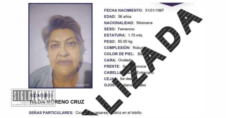Fue localizada mujer de 56 años reportada como desaparecida en Huetamo