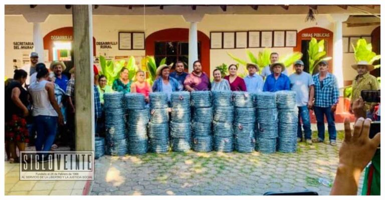 Impulsando a la ganadería local, el alcalde de Nocupétaro entrega material al sector ganadero