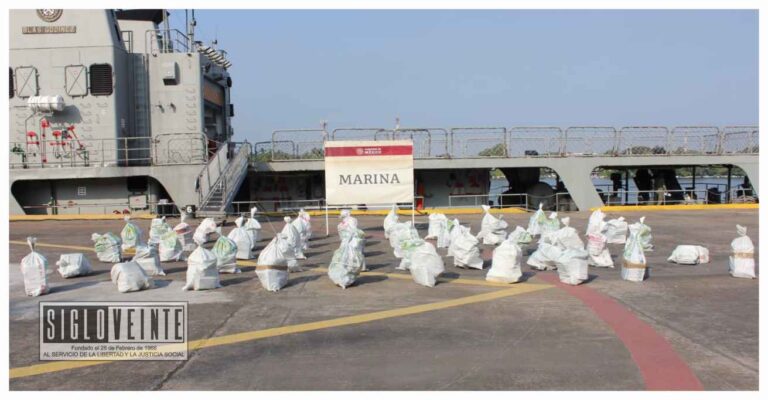 Marina asegura más de una tonelada de cocaína en costas del Puerto de Lázaro Cárdenas