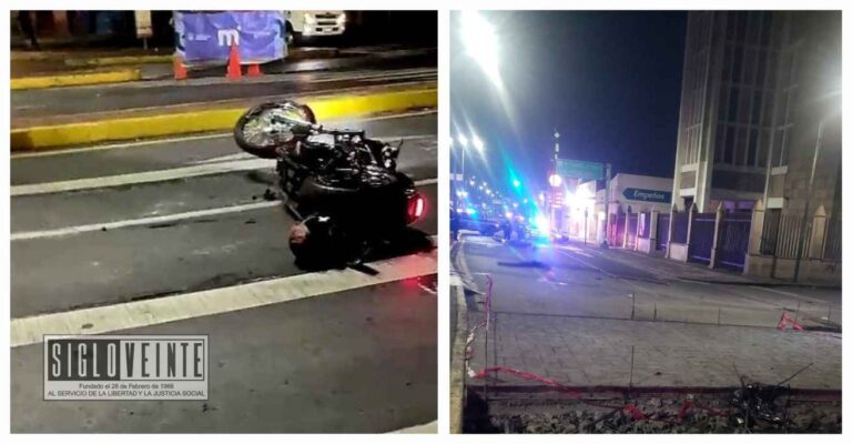 Motociclista muere en la Avenida Madero de Morelia, pegó en un paso peatonal