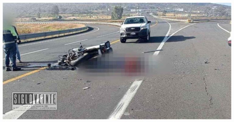 Muere motociclista tras percance en el entronque de la Autopista Pátzcuaro-Cuitzeo con la carretera Morelia-Quiroga