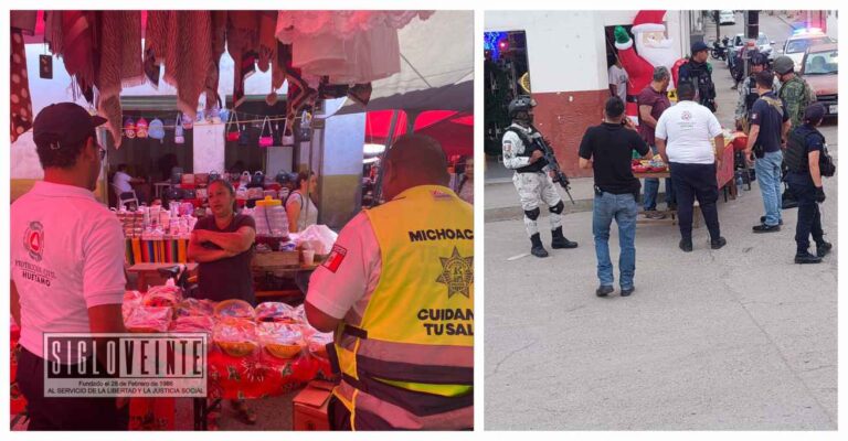 Realizan operativo conjunto en Huetamo en contra de la venta de pirotecnia
