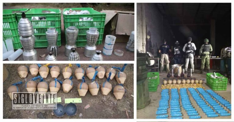 Autoridades federales y estatales aseguran mega laboratorio de explosivos en La Huacana