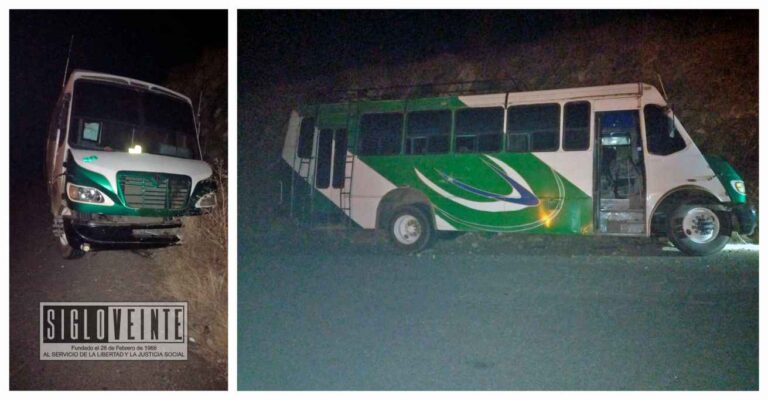 Camión sin placas, se impacta con talud en la carretera Huetamo-Ciudad Altamirano