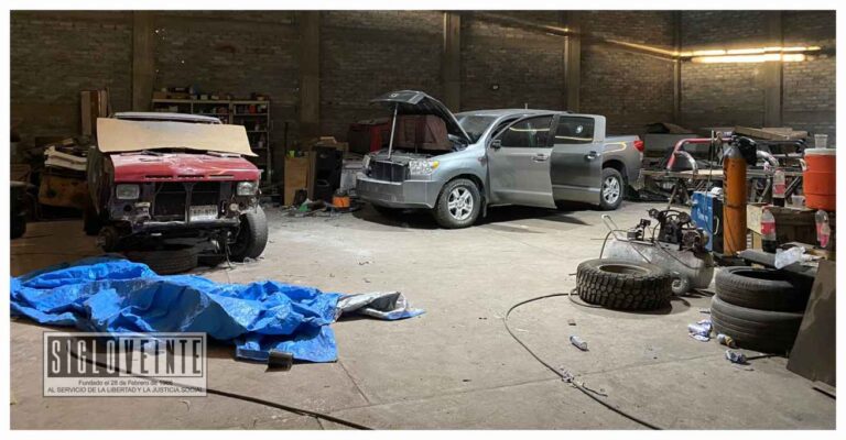 En Zicuirán, aseguran taller de blindaje artesanal de vehículos, piezas automotrices, un arma de fuego y marihuana