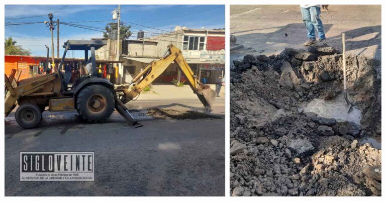 En atención a denuncia ciudadana, el Sistema de Agua Potable y Alcantarillado de Huetamo repara fuga de agua