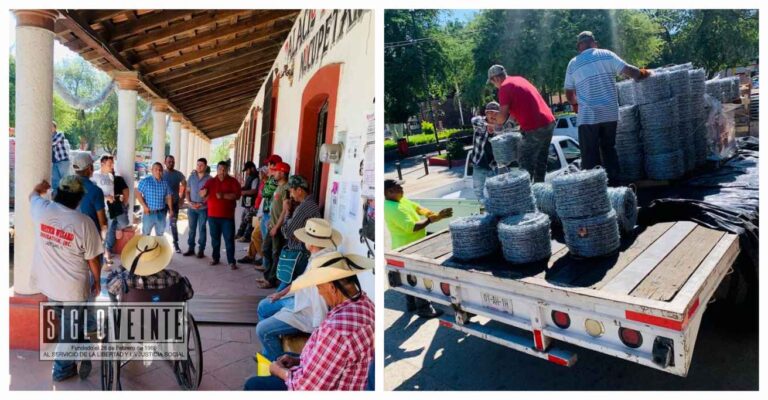 Entrega alcalde de Nocupétaro alambre de púas a mitad de precio en beneficio de ganaderos y campesinos