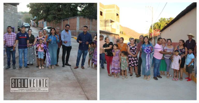 Inaugura la alcaldesa de Tiquicheo Catalina Pérez Negrón, obras de mejoramiento en la movilidad urbana