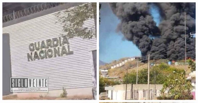 Incendio en el cuartel de la Guardia Nacional en Tiquicheo causa daños materiales